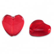 Glas Perlen Heart Red