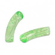 Acrylperlen Tubes crackle Peridot green