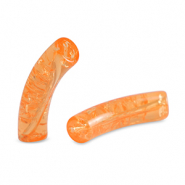 Acrylperlen Tubes crackle Orange