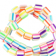 Perlen Polymer 6mm White-multicolour