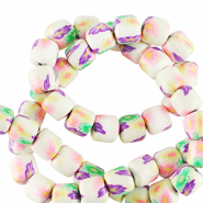 Perlen Polymer 6mm White-multicolour