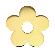 Anh&auml;nger aus Stainless Steel - Rostfreiem Stahl flower Gold