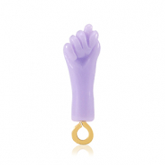 Anh&auml;nger aus Resin "Mano Fico" Sheer lilac-gold