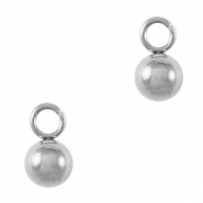 Anhänger aus Stainless Steel - Rostfreiem Stahl Ball 4mm Silver