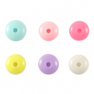Perlen im Acryl-Look Rondelle Multicolour pastel