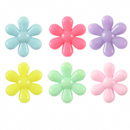 Perlen im Acryl-Look Flower Multicolour pastel