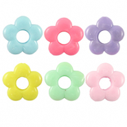 Perlen im Acryl-Look Flower Multicolour pastel