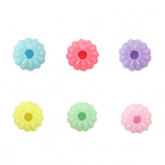 Perlen im Acryl-Look Flower Multicolour pastel