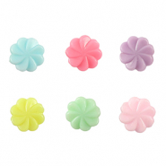 Perlen im Acryl-Look Flower Multicolour pastel