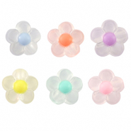 Perlen Acryl Flower Multicolour pastel-transparent