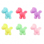 Perlen im Acryl-Look Horse Multicolour pastel