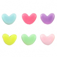 Perlen im Acryl-Look Heart Multicolour pastel