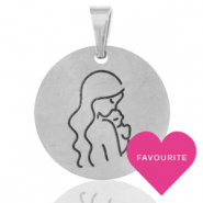 Anh&auml;nger aus Stainless Steel - Rostfreiem Stahl mother Silber