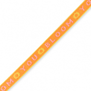 Schmucktextband "you bloom" Orange-paisley purple