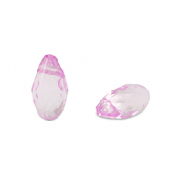 Perlen Acryl Drop Rose purple transparent
