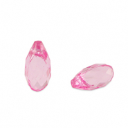 Perlen Acryl Drop Magenta pink transparent