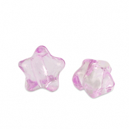 Perlen Acryl Star Rose purple transparent
