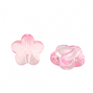 Perlen Acryl Flower Pink transparent