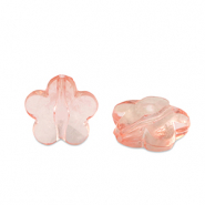 Perlen Acryl Flower Salmon pink transparent