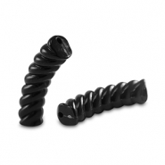Acrylperlen Tubes Twisted Black