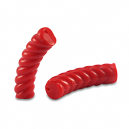 Acrylperlen Tubes Twisted Red