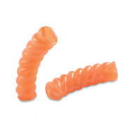 Acrylperlen Tubes Twisted Transparent orange