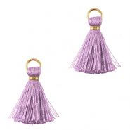 Quaste Perlen 2cm Gold-sheer lilac