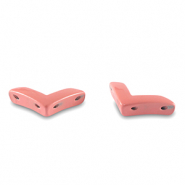 Tile bead Arrow Lantana pink