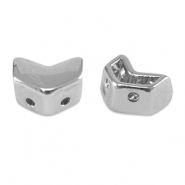 Tile bead Arrow Silver