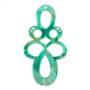 Anh&auml;nger aus Resin Barock Turquoise-green