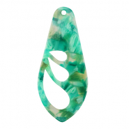 Anh&auml;nger aus Resin Fl&uuml;gel Turquoise-green