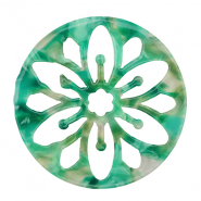 Anh&auml;nger aus Resin Mandala Turquoise-green