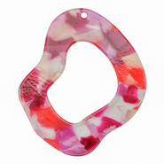Anh&auml;nger aus Resin im Organicdesign Multicolor pink