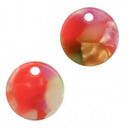 Anh&auml;nger aus Resin 12mm Multicolor pink-green