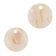 Anh&auml;nger aus Resin 12mm Pearl white-pink
