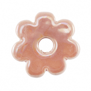 Perlen Griechische Keramik DQ Flower Blush pink