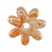 Perlen Griechische Keramik DQ Flower Orange