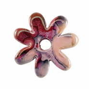 Perlen Griechische Keramik DQ Flower Rose-black