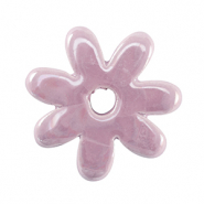 Perlen Griechische Keramik DQ Flower Lavender purple