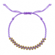 Armband Rostfrei Stahl Perlen Lilac-gold