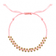 Armband Rostfrei Stahl Perlen Pink-gold