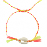 Armband Kauri Neon yellow-pink