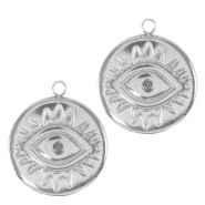 Anh&auml;nger aus Stainless Steel - Rostfreiem Stahl Eye of Providence Silber