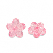 Perlen Acryl Flower Transparent pink