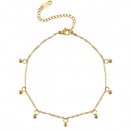 Stainless Steel - Rostfrei Stahl Armb&auml;nder Ball Gold