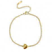 Stainless Steel - Rostfrei Stahl Armb&auml;nder Heart Gold