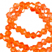 Facetten top Glas perlen Bicone 6mm Vibrant orange