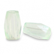 Facetten Tube Perlen Soft mint green