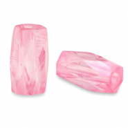 Facetten Tube Perlen Peonia pink