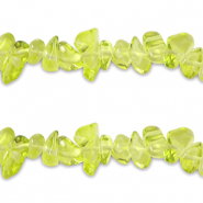 Chips-Glasperlen Transparent lime green